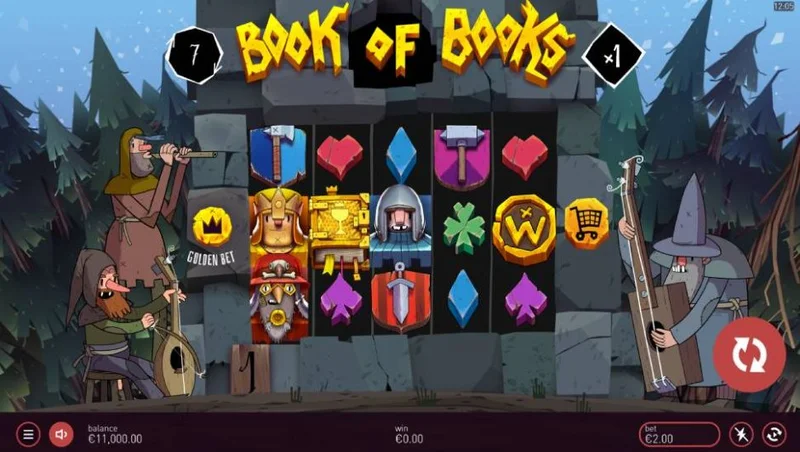 Book of Books slot gameplay — expanding symbol bonus