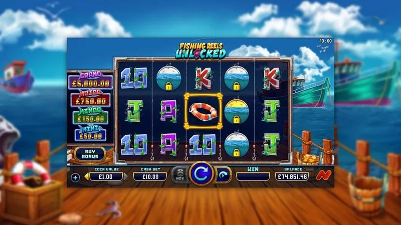 Fishing Reels Unlocked slot gameplay — fishing themed reels