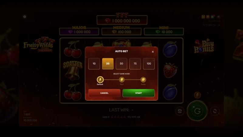 Fruity Wilds 5 Lines gameplay