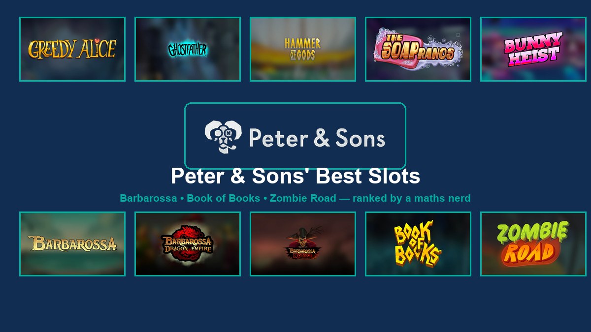 Peter & Sons' best slots — Barbarossa, Book of Books, Zombie Road and more, ranked by Slot Providers